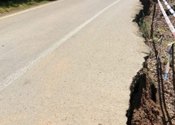 Оползень повредил дорогу в Лянкяране (фото)