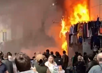 В Москве горит рынок Года Нисанова и Зараха Илиева (видео)