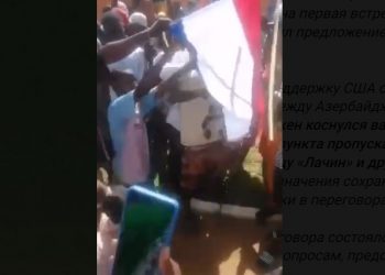 В Нигере подожгли флаг Франции (видео)