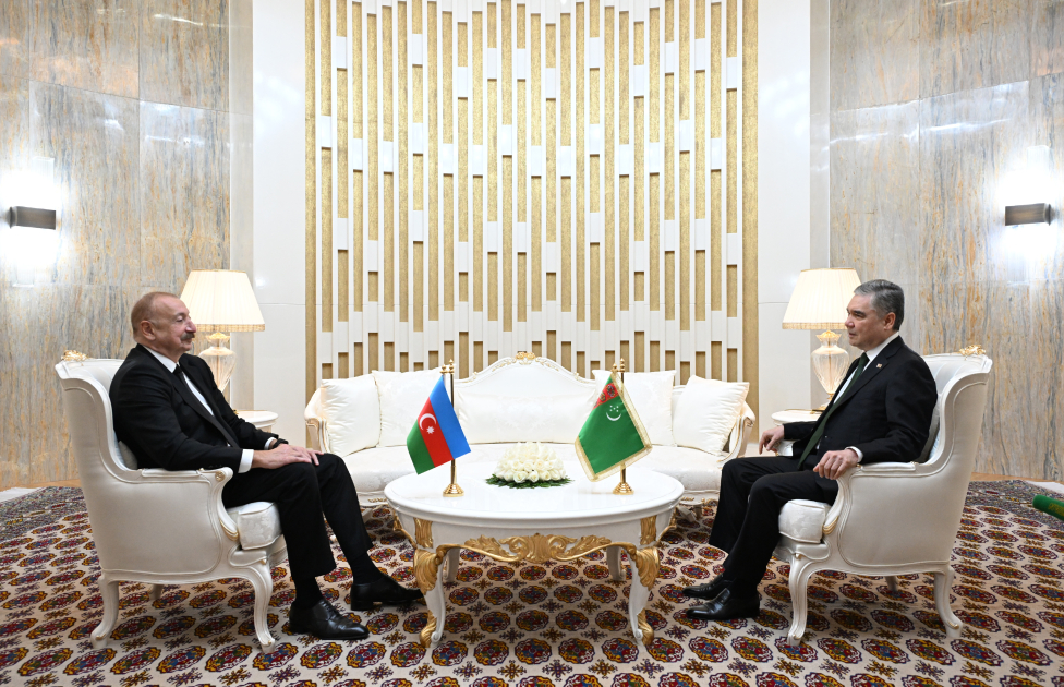 Переговоры Алиева, Бердымухамедова и Мирзиёева в Туркменбаши: "Это дружба, братство не на словах, а на деле"