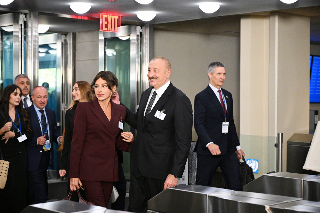 Ильхам и Мехрибан Алиевы на дебатах высокого уровня в штаб-квартире ООН