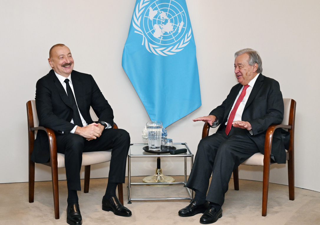 Президент Алиев встретился с Гутерришем