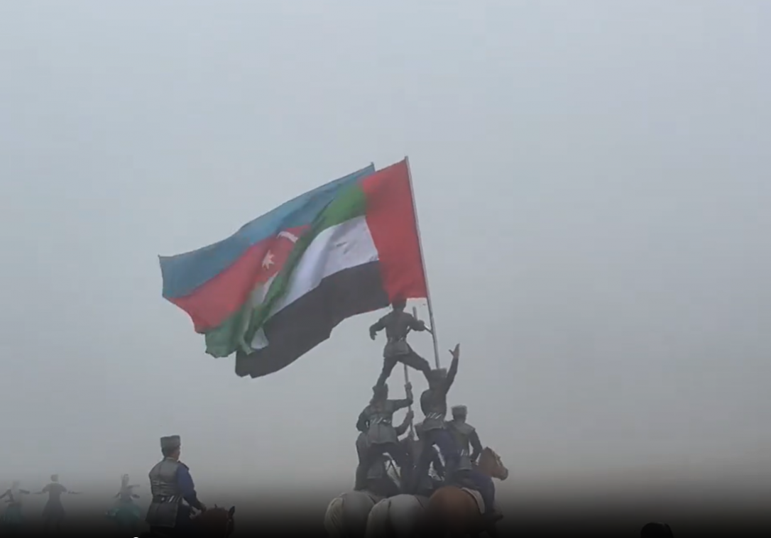 В Шуше президенту ОАЭ показали парад карабахских скакунов