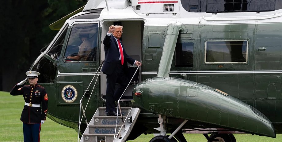 Мужчина посветил лазерной указкой в вертолет Трампа и поплатился