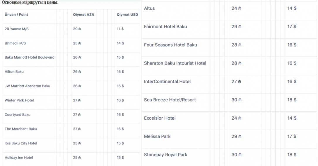 Стали известны цены на такси из аэропорта