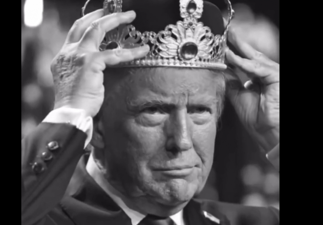 Вэнс опубликовал эпическое видео с Трампом в короне и демократами на коленях