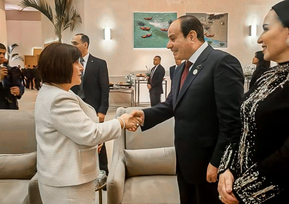 Гафарова на открытии музея в Египте