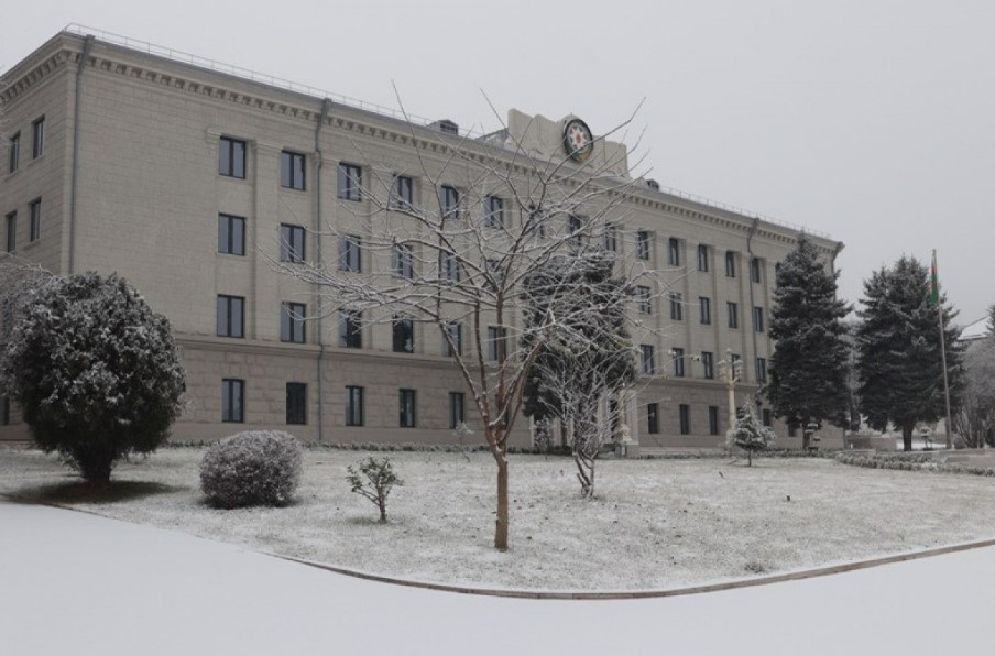 Ханкенди завалило первым снегом