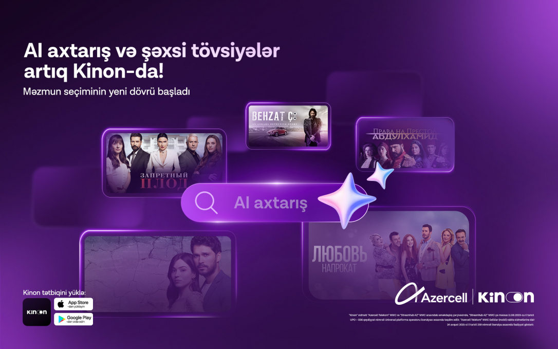 Azercell усовершенствовал приложение Kinon с помощью искусственного интеллекта