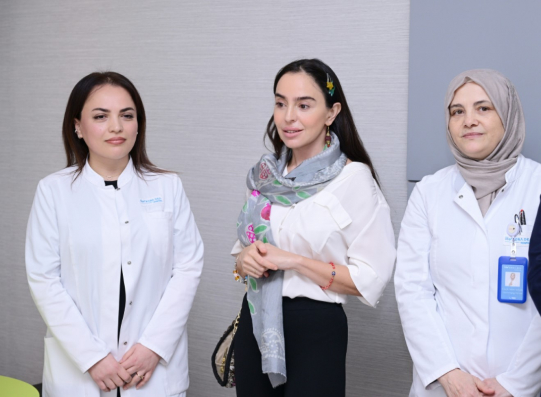 Лейла Алиева на открытии Центра трансплантации костного мозга