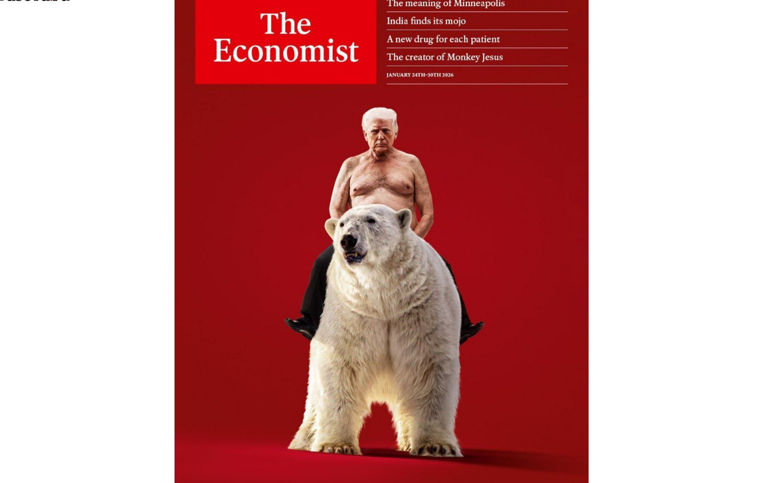 Трамп с голым торсом оседлал медведя на обложке The Economist 3 Трамп с голым торсом оседлал медведя на обложке The Economist