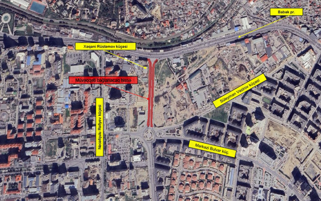 В Баку полностью закроется для движения одна из дорог