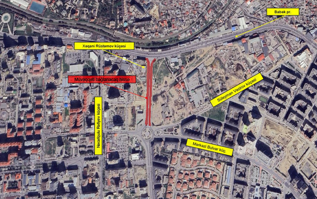 В Баку полностью закроется для движения одна из дорог