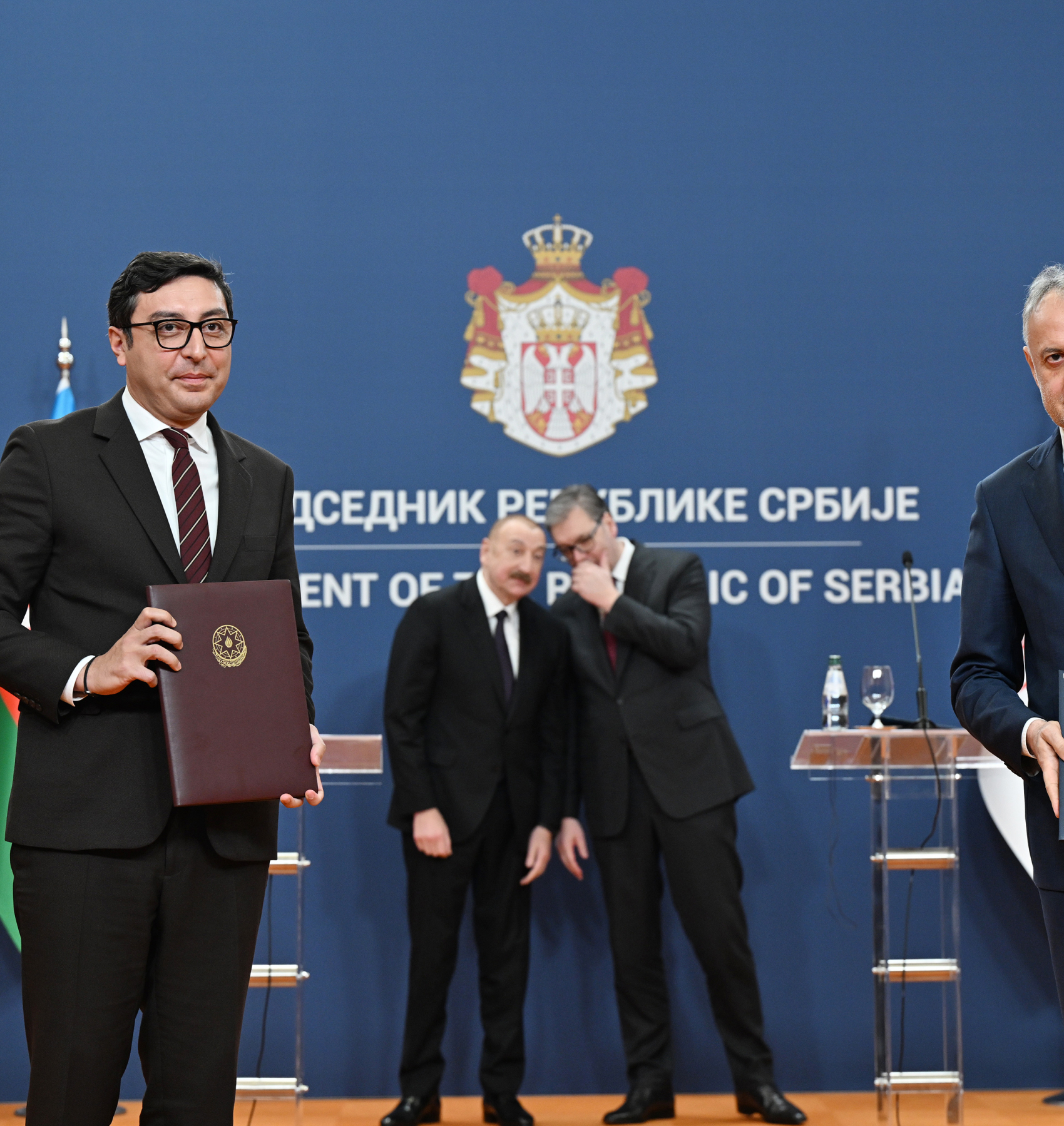 Алиев встретился с Вучичем, состоялся обмен документами между странами