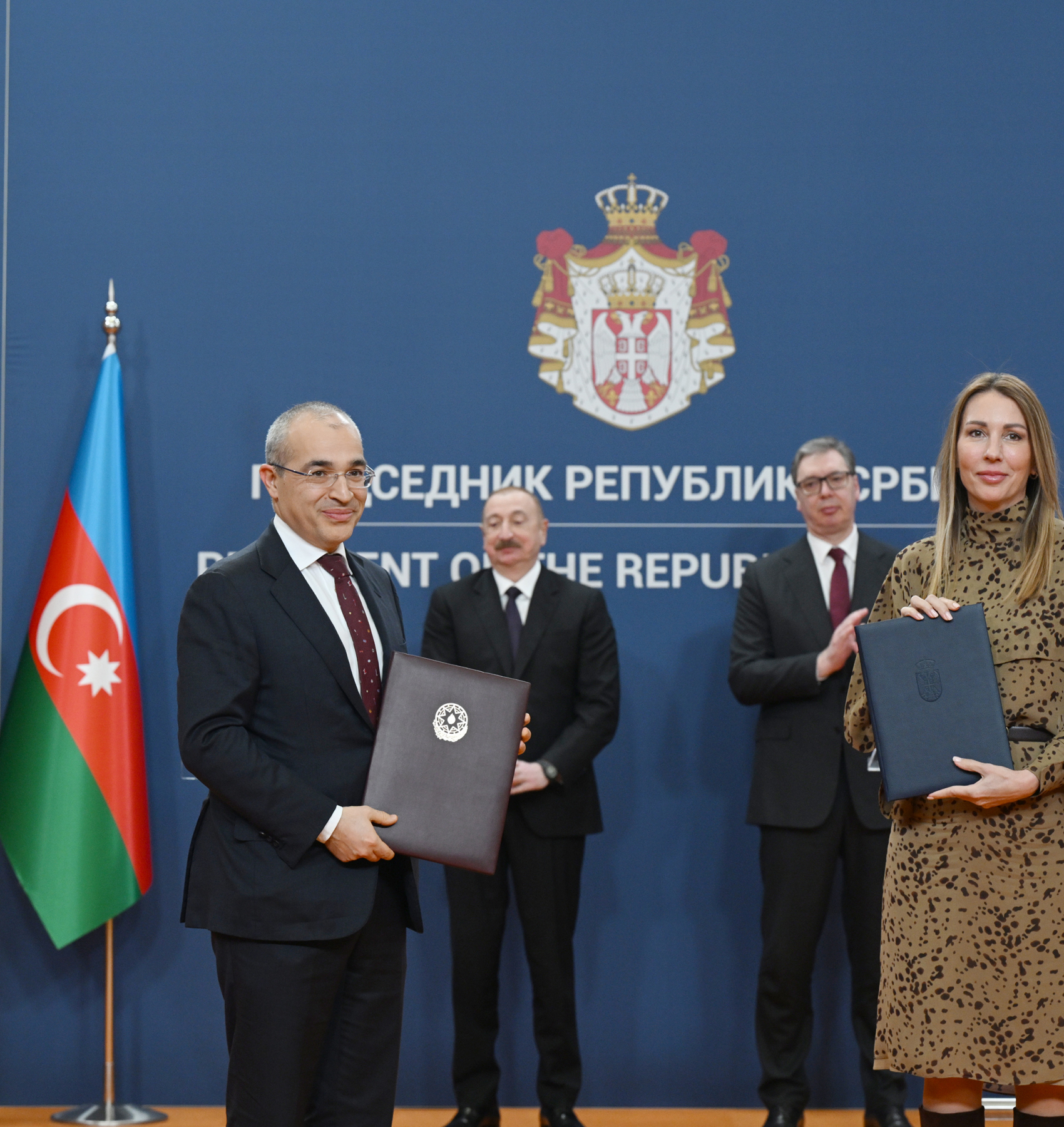 Алиев встретился с Вучичем, состоялся обмен документами между странами