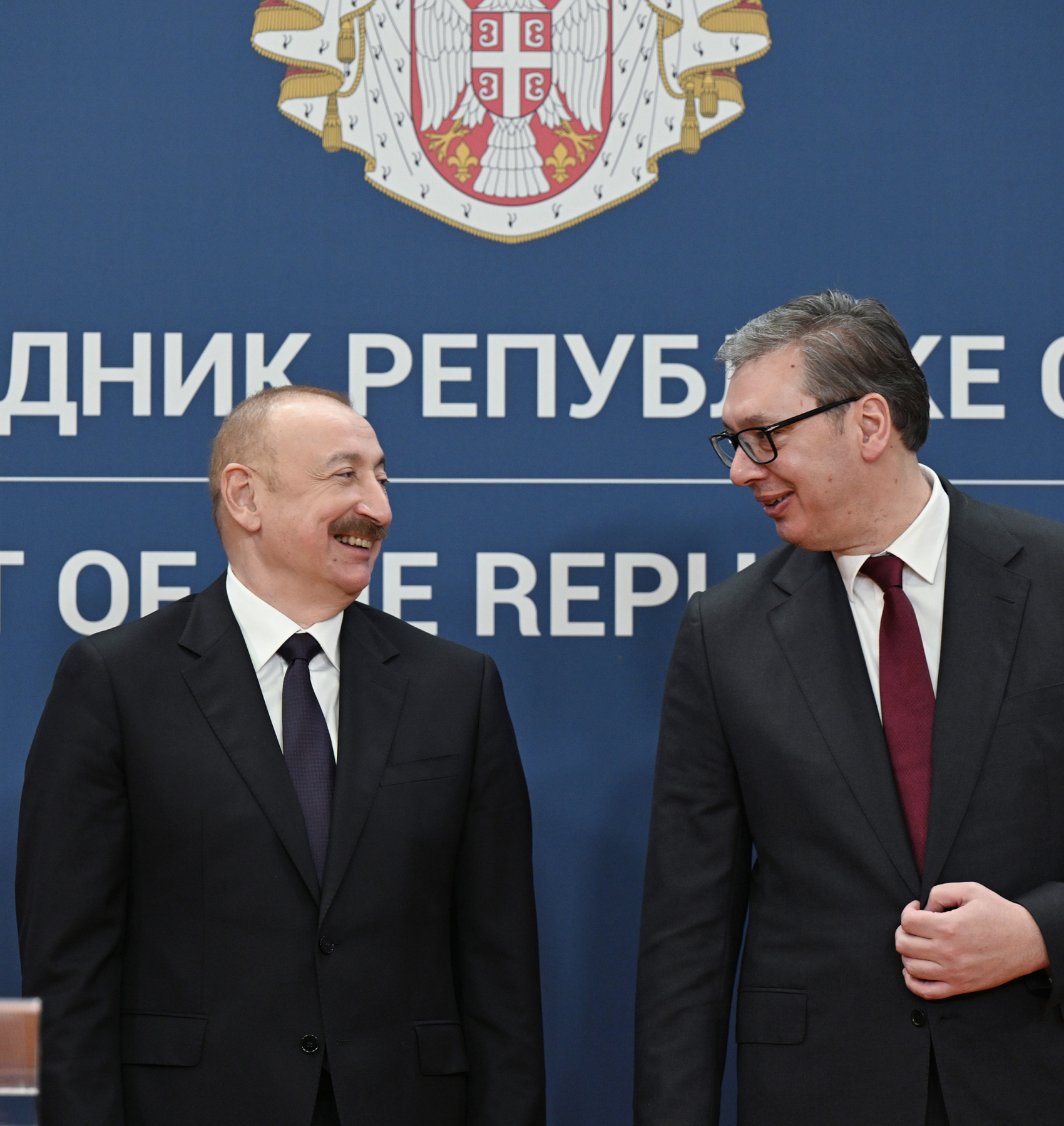 Алиев встретился с Вучичем, состоялся обмен документами между странами