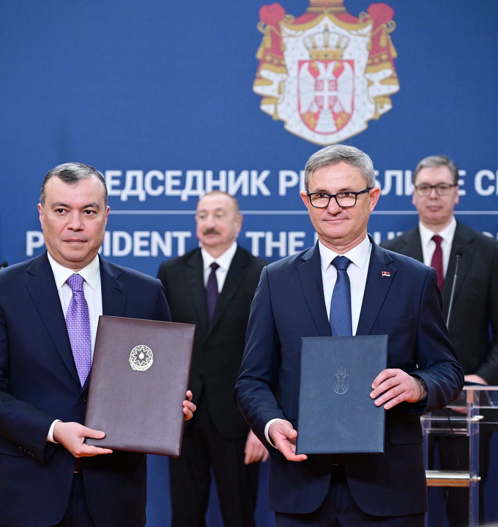 Алиев встретился с Вучичем, состоялся обмен документами между странами