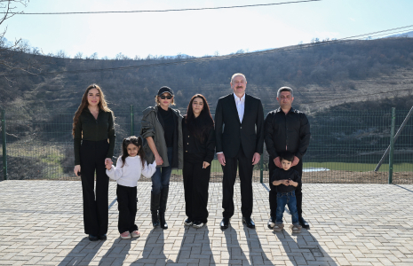 "Дай руку дяде Ильхаму". Алиевы в доме жителя села Ханабад