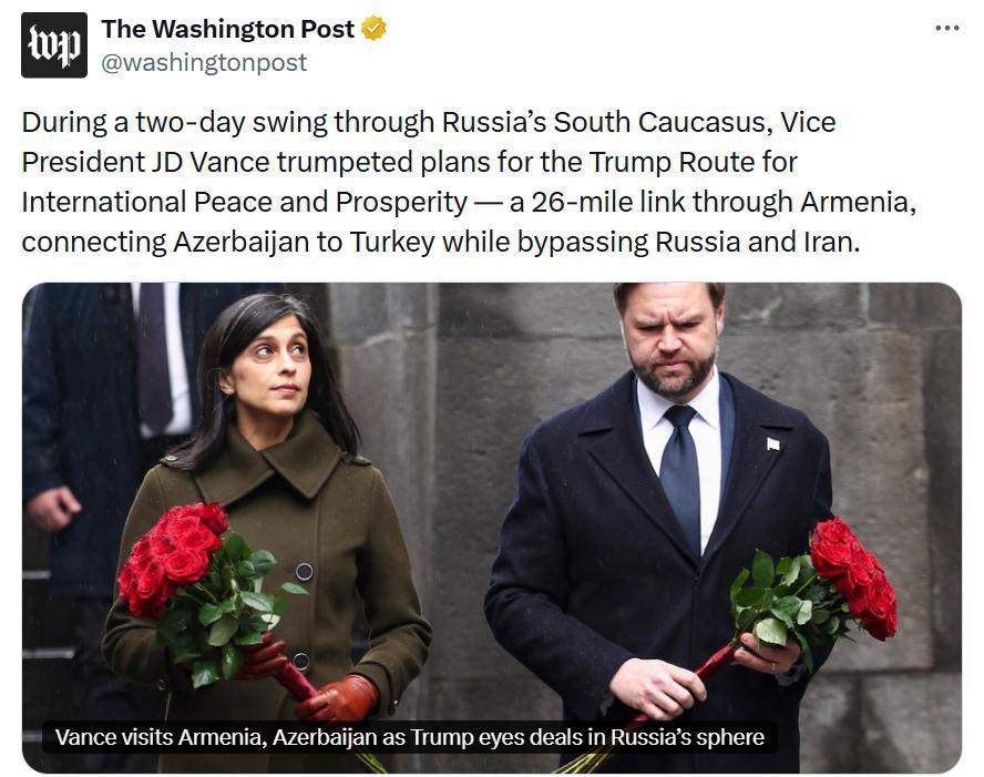 The Washington Post перепутала географию, назвав Южный Кавказ «российским»