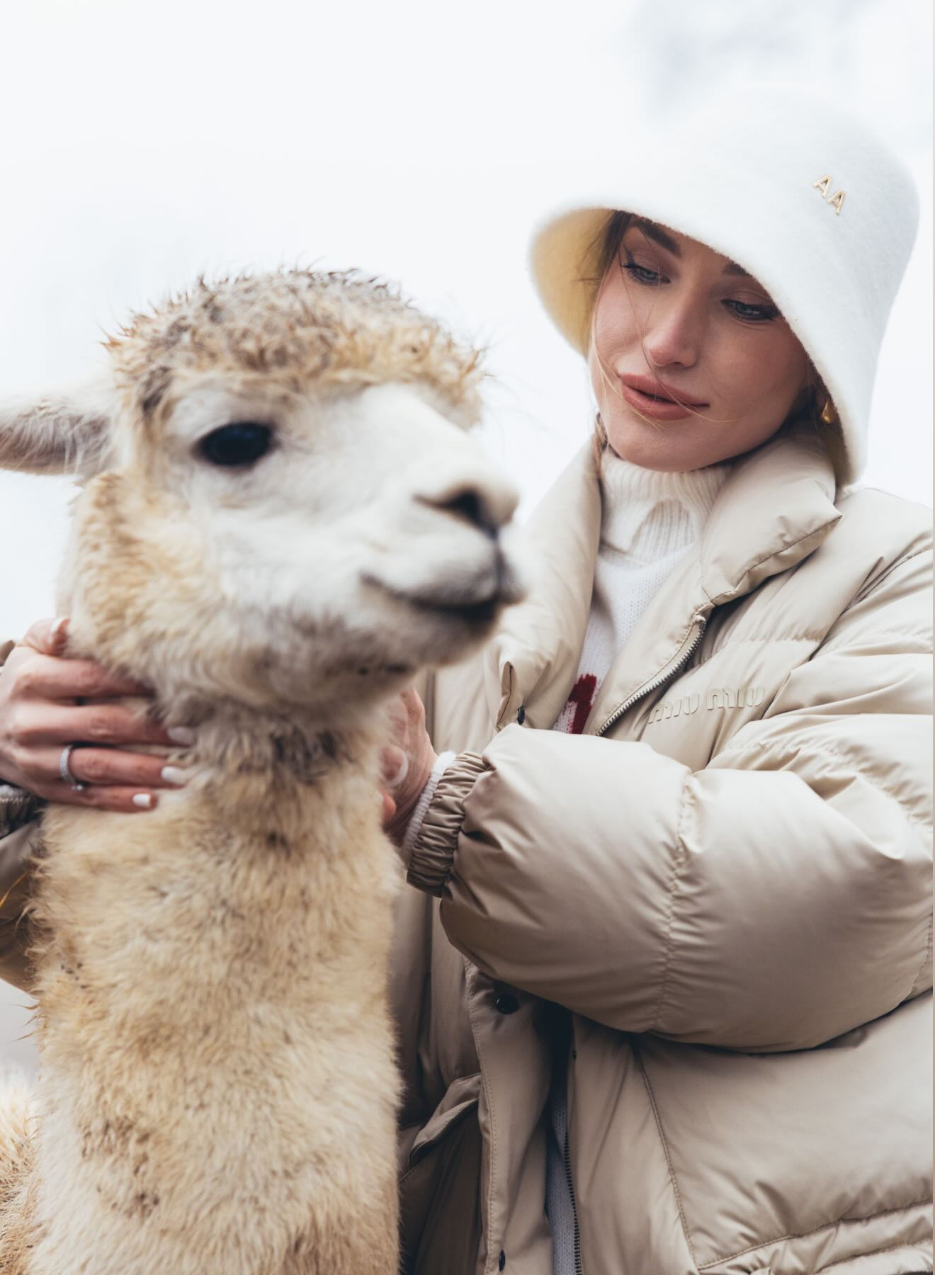Алена Алиева поделилась фотографиями с альпаками