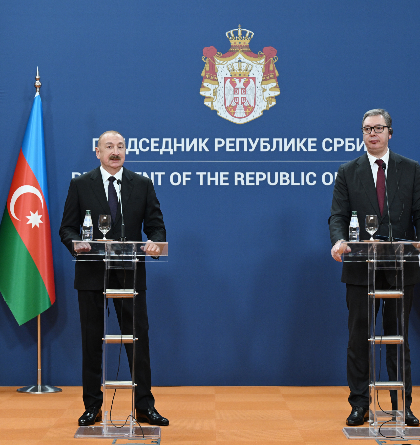 Алиев встретился с Вучичем, состоялся обмен документами между странами