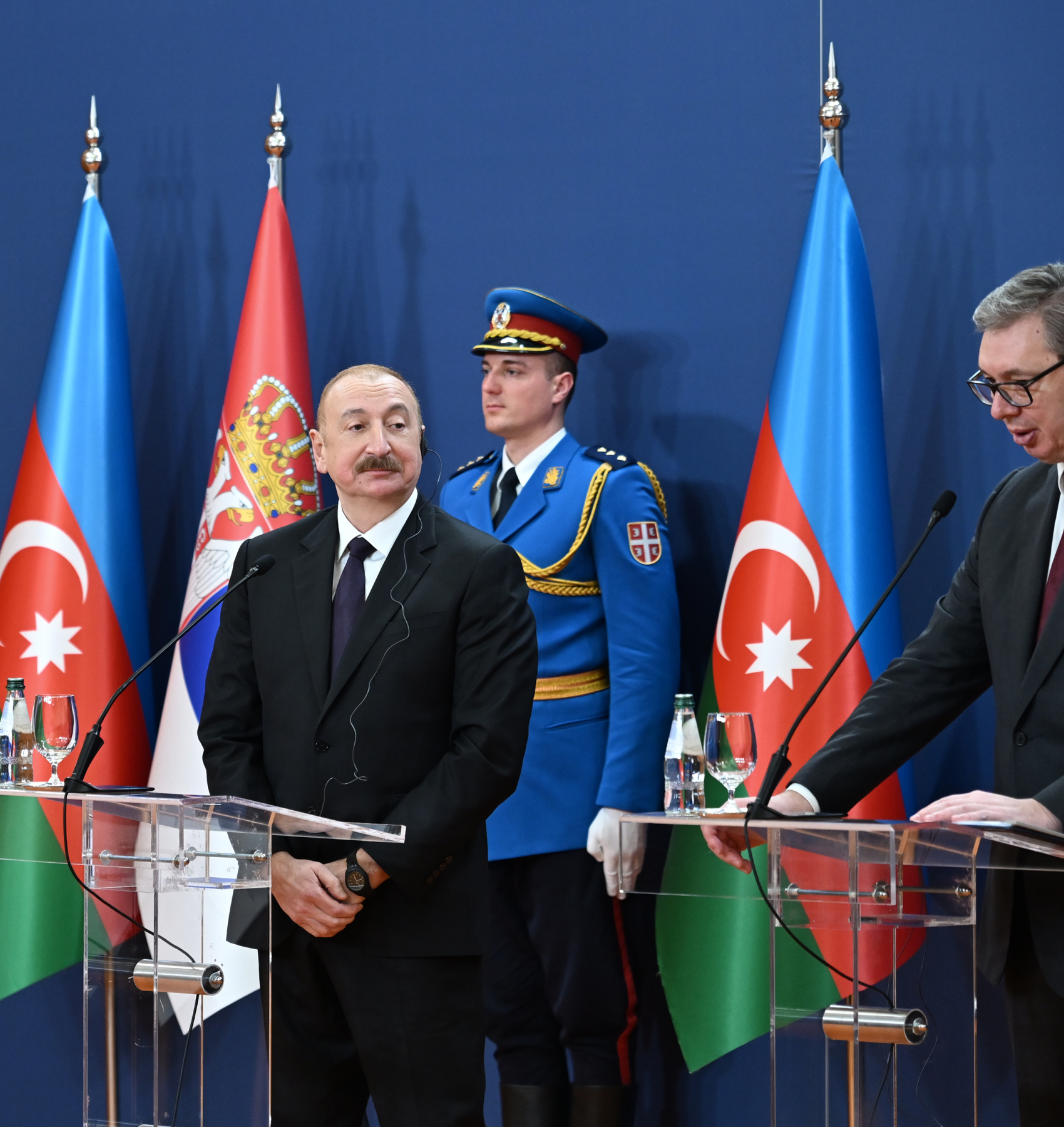 Алиев встретился с Вучичем, состоялся обмен документами между странами