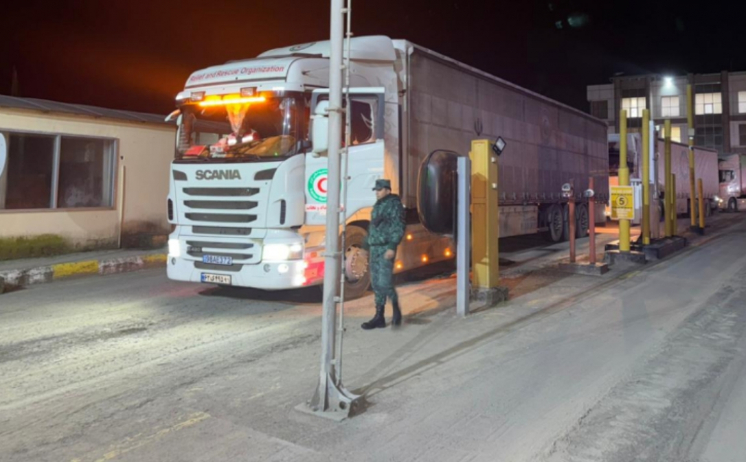 Российская гумпомощь Ирану прошла через погранпункт "Астара"