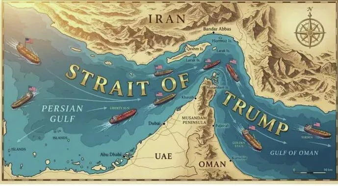 Карта мира по-Трампу: Ормузский пролив стал «проливом Трампа»