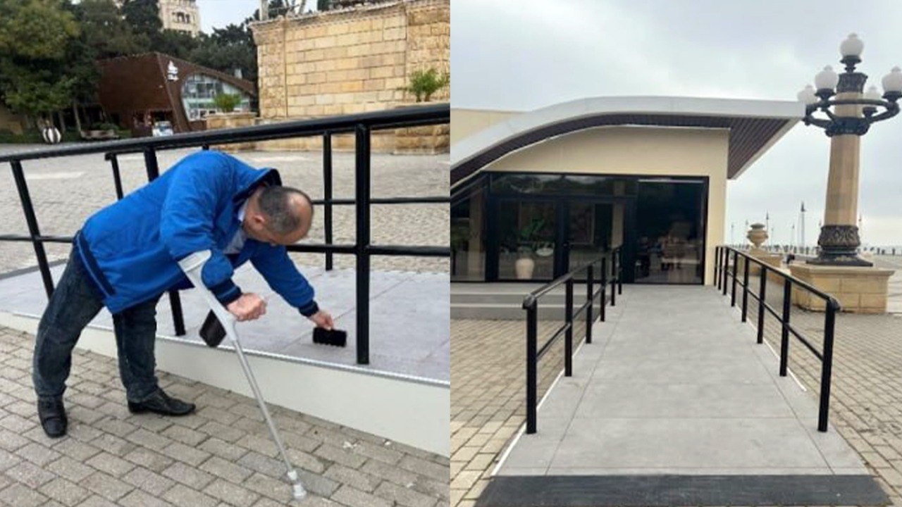 В центре Баку выявили серьёзные проблемы с пандусами для инвалидов 3 В центре Баку выявили серьёзные проблемы с пандусами для инвалидов