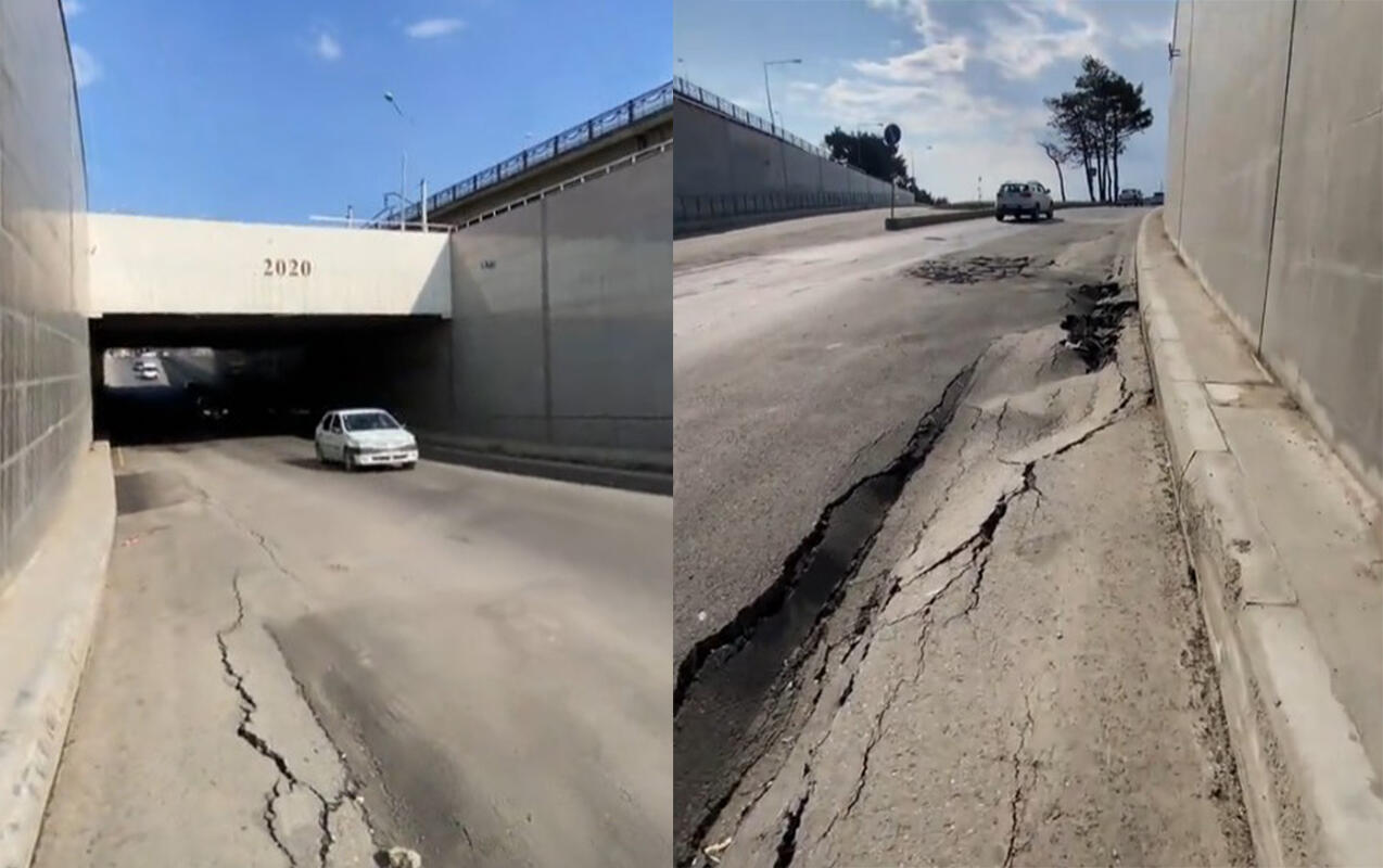 Асфальт в тоннеле провалился после дождей