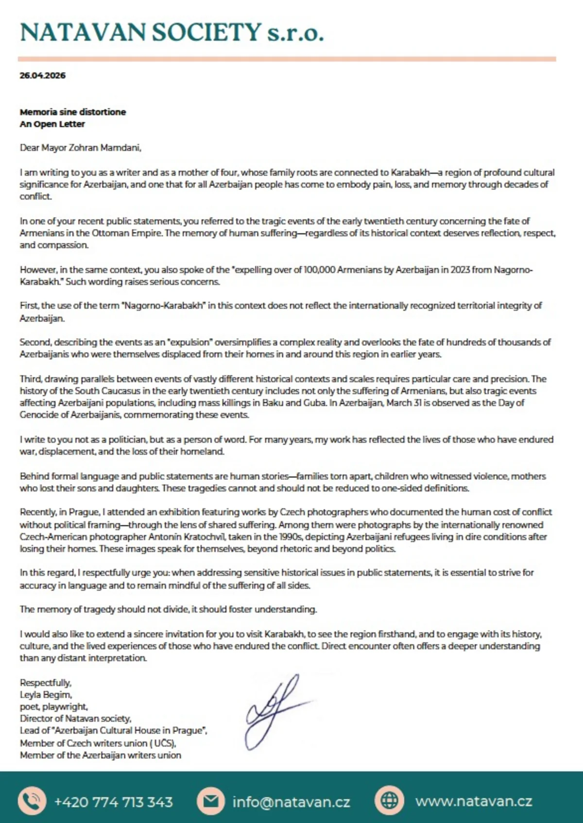 Азербайджанская диаспора в Европе осудила высказывания Мамдани