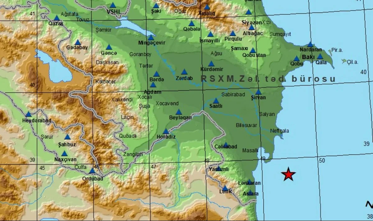 На Каспии снова землетрясение