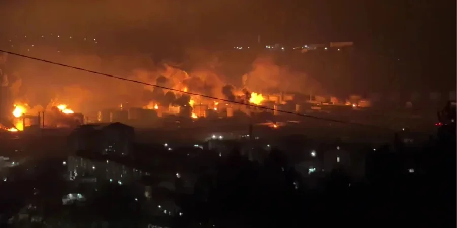 Дым от горящего НПЗ в Туапсе дошёл до Ставрополя