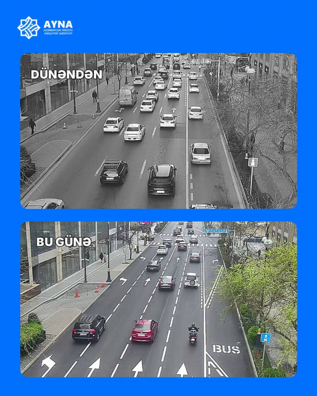 Было четыре, стало пять: новшество от AYNA на одной из дорог в центре Баку