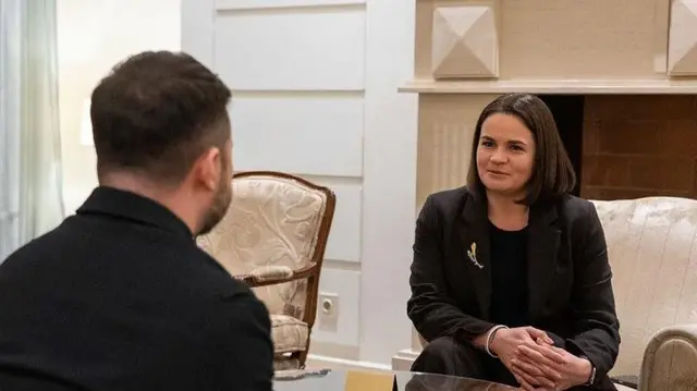 Зеленский встретился с лидером белорусской оппозиции: «Сказал Лукашенко, а приехала Тихановская»