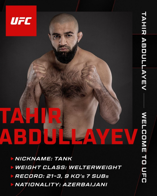 Азербайджанец одержал досрочную победу на турнире UFC