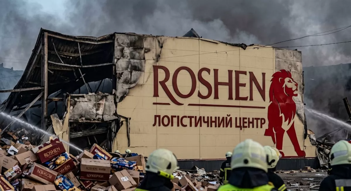 Российская атака уничтожила склад Roshen под Киевом