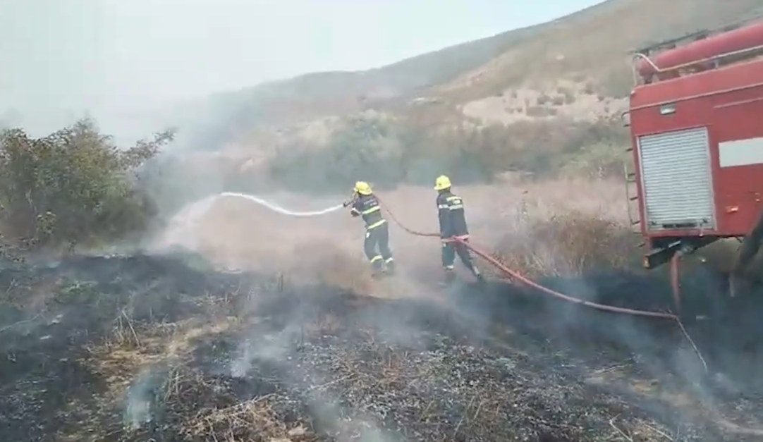 В горах Агсуинского района вспыхнул пожар