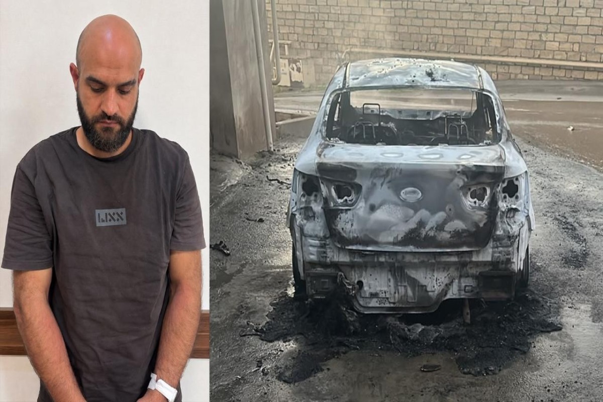 В Баку арестован мужчина, сжегший автомобиль директора школы