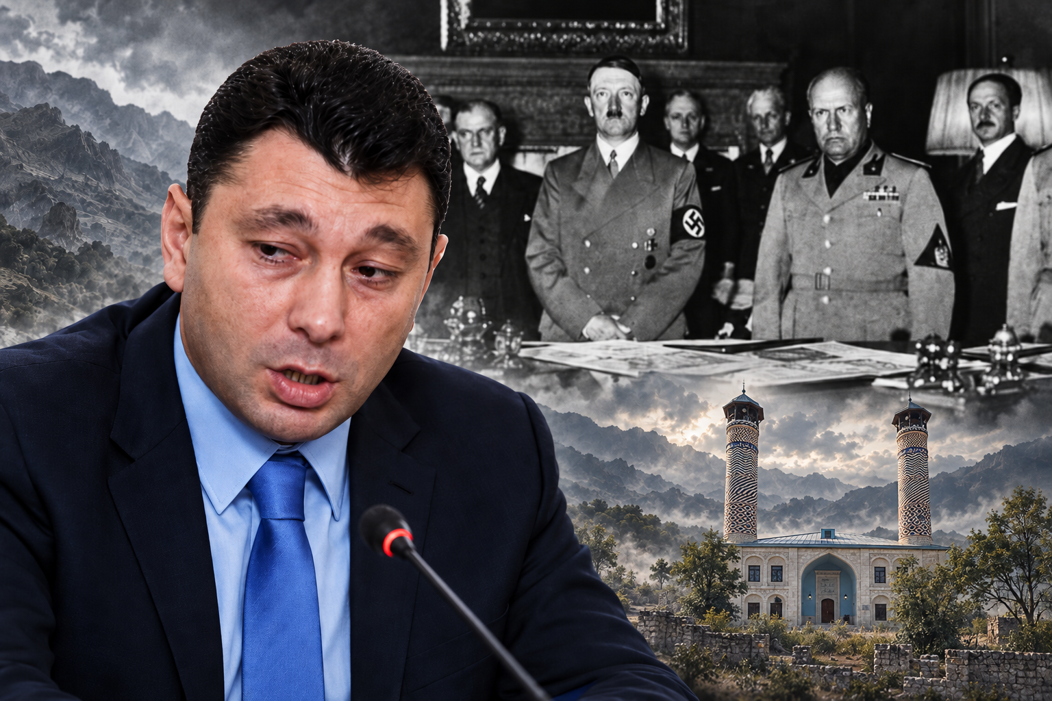 Шармазанов вздумал сравнить Мюнхен с Карабахом и сел в лужу: историк из него никудышный, может, лучше в управдомы? 2 Шармазанов вздумал сравнить Мюнхен с Карабахом и сел в лужу: историк из него никудышный, может, лучше в управдомы?